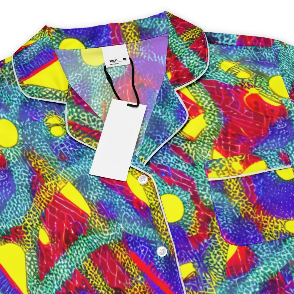Chromatic Safari on Women's Short Sleeve Pajama Top — Product details