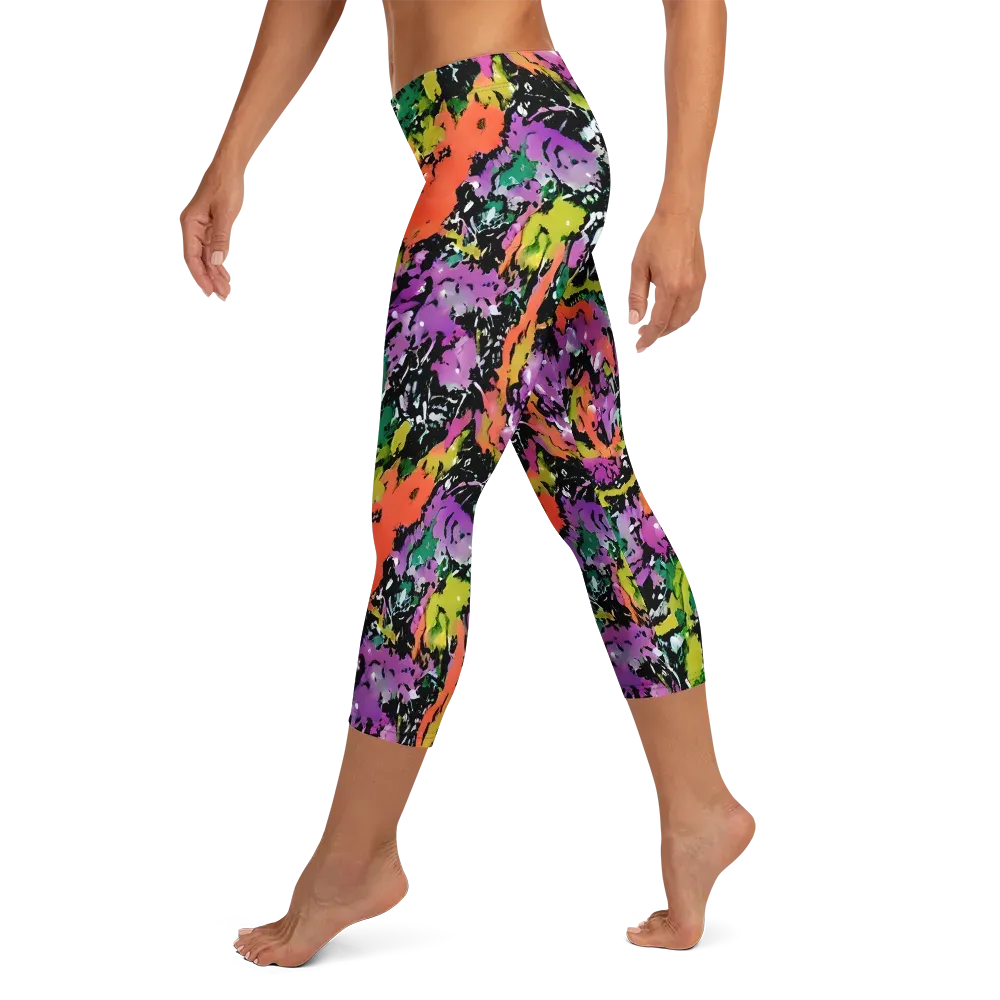 Chromatic Uproar on Capri Leggings — Left