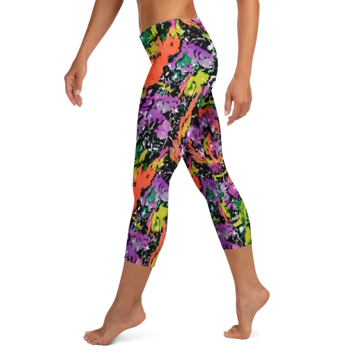 Chromatic Uproar on a Capri Leggings