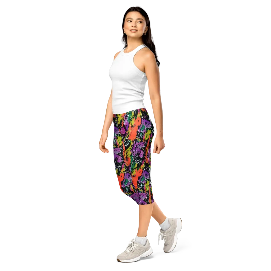 Chromatic Uproar on Capri Leggings — Left Front
