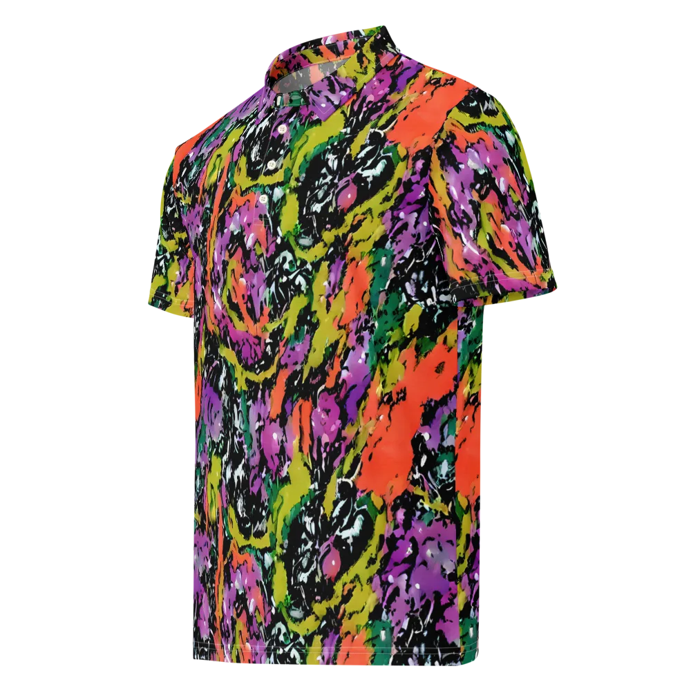 Chromatic Uproar on Men's Slim Fit Polo Shirt — Left Front
