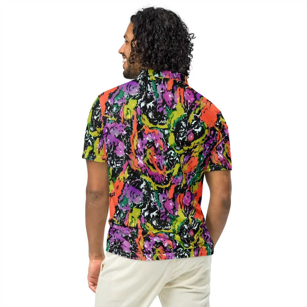 Chromatic Uproar on Men's Slim Fit Polo Shirt — Back