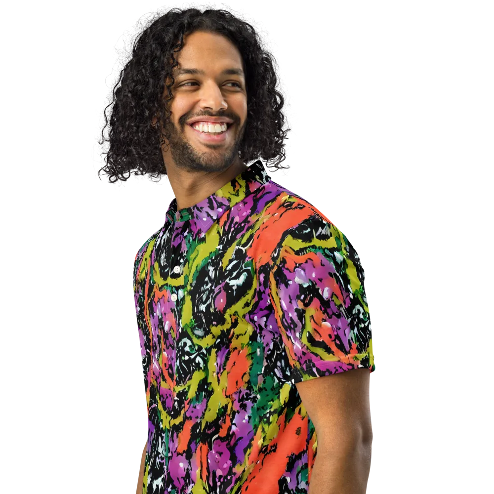 Chromatic Uproar on Men's Slim Fit Polo Shirt — Left Front
