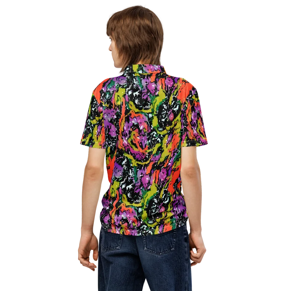 Chromatic Uproar on Men's Slim Fit Polo Shirt — Back