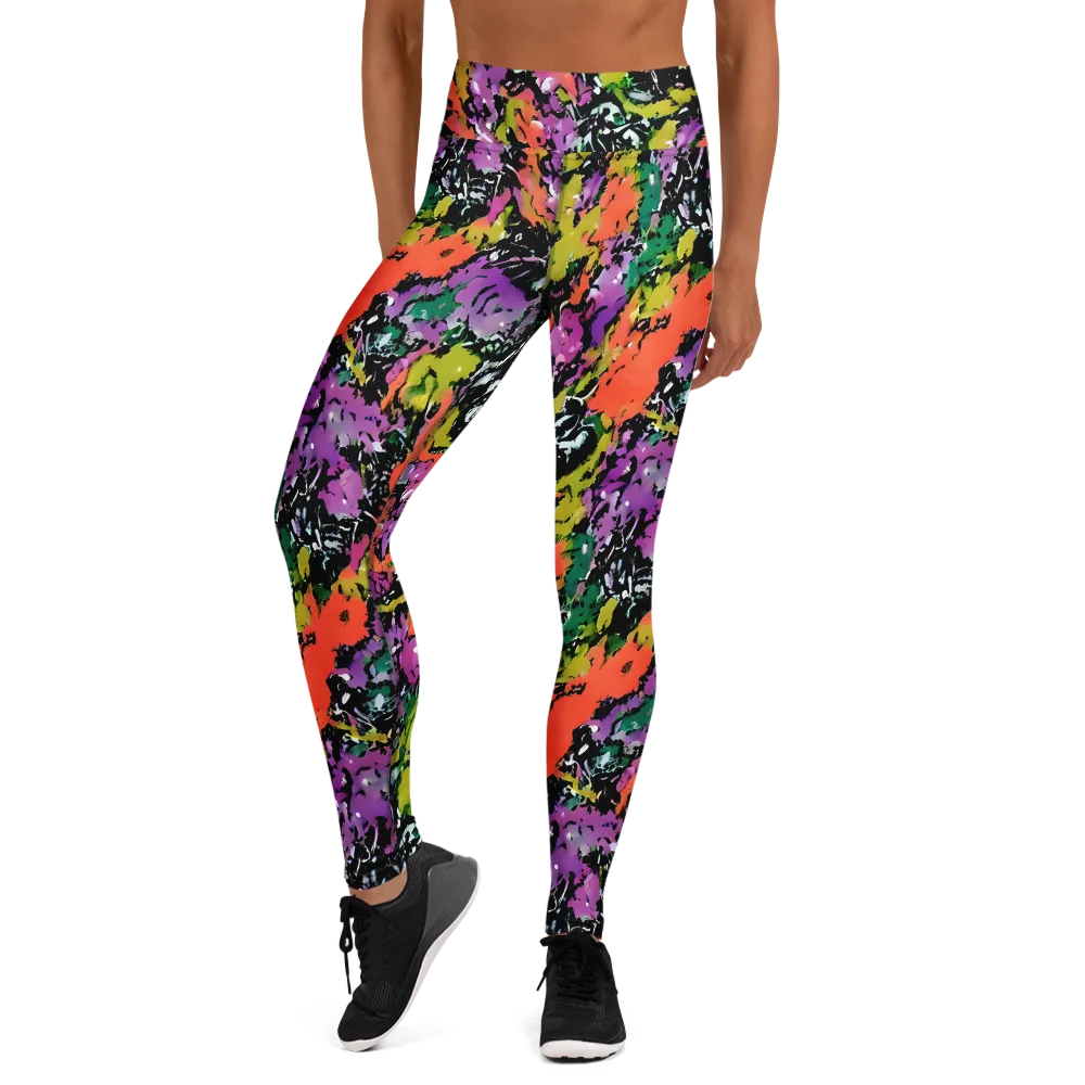 Chromatic Uproar on Yoga Leggings — Front