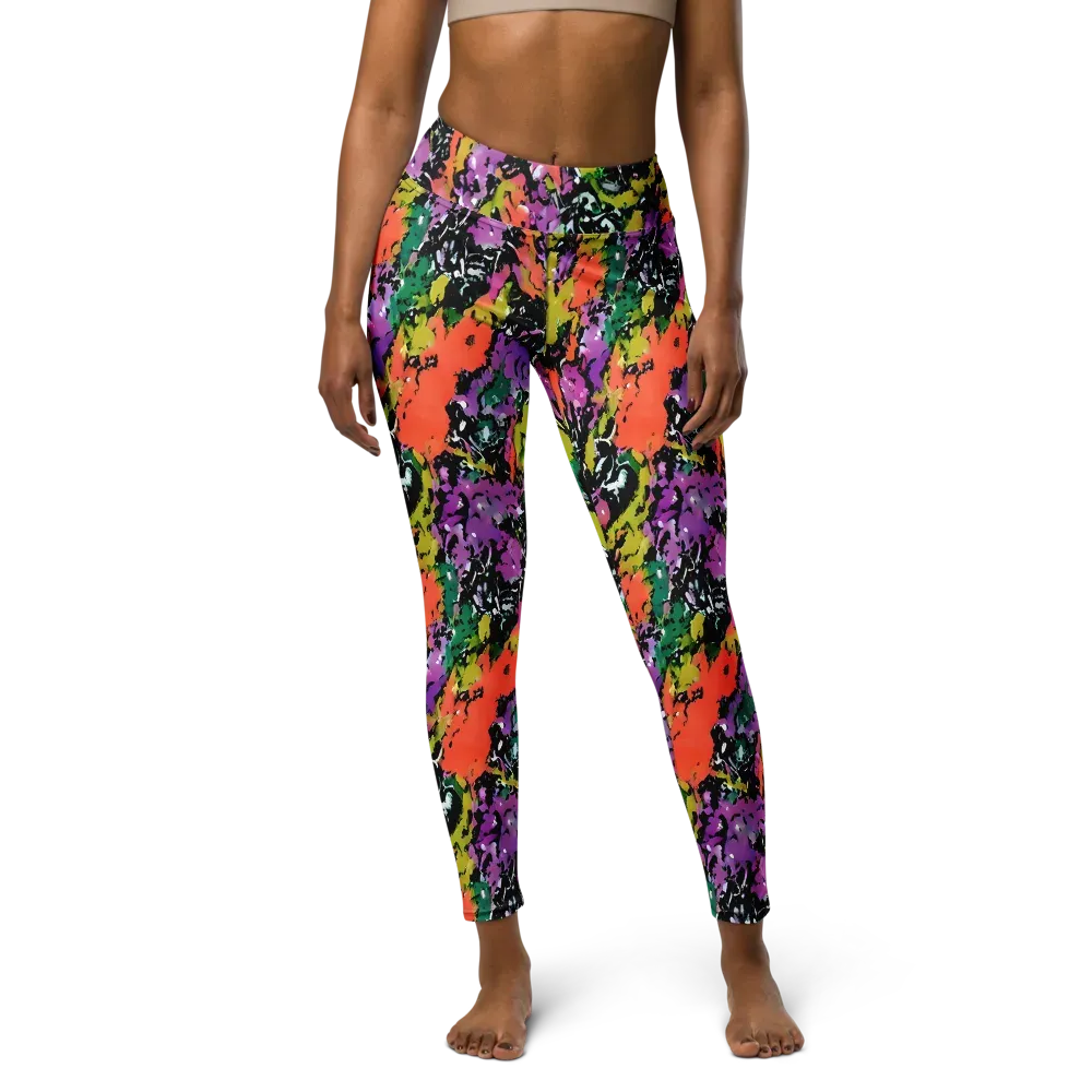Chromatic Uproar on Yoga Leggings — Front