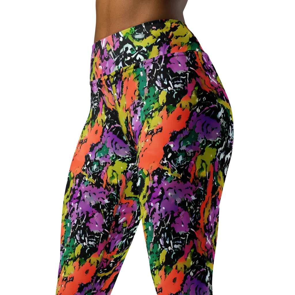 Chromatic Uproar on Yoga Leggings — Left Front