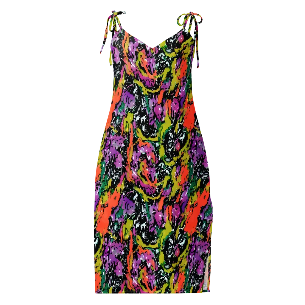 Chromatic Uproar on Slip Dress — Front