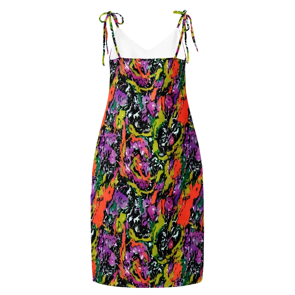 Chromatic Uproar on Slip Dress — Back