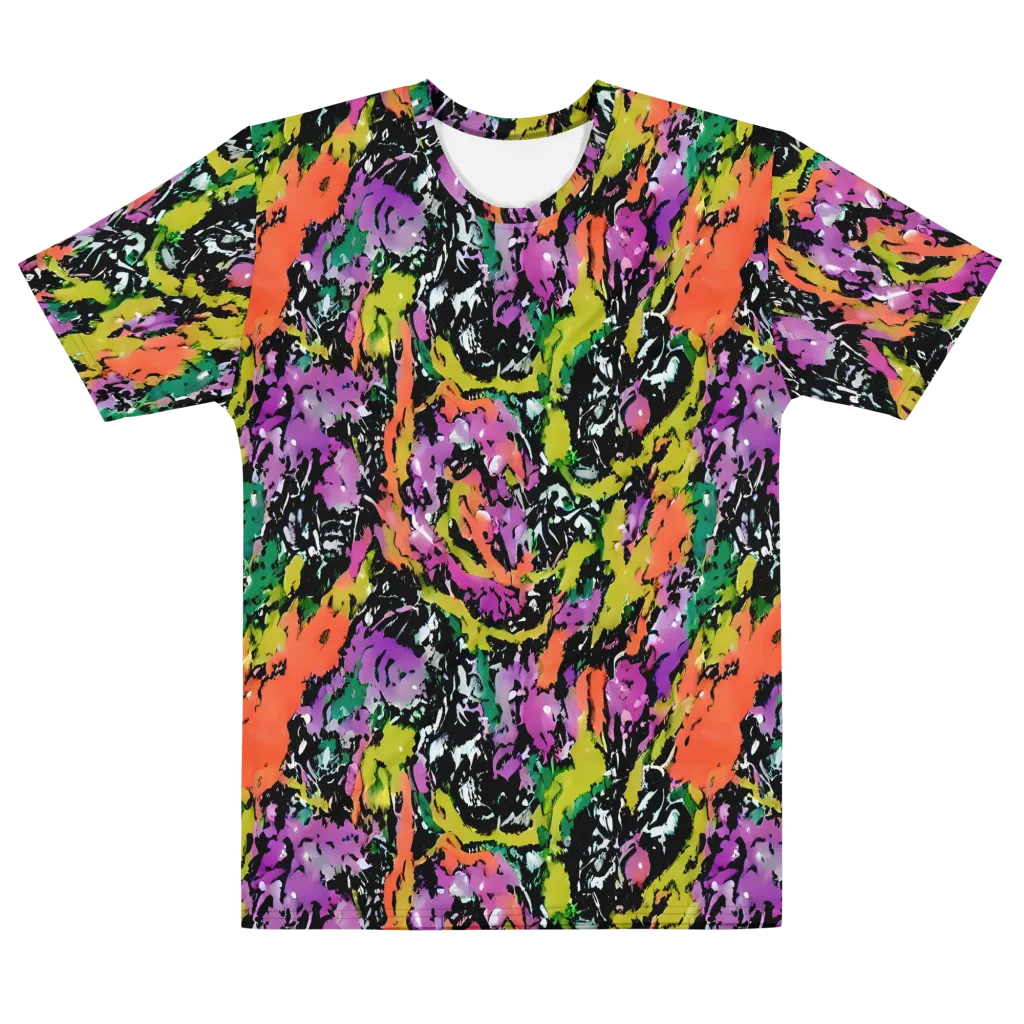 Chromatic Uproar on Men's Cotton Crew Neck T-Shirt — Front