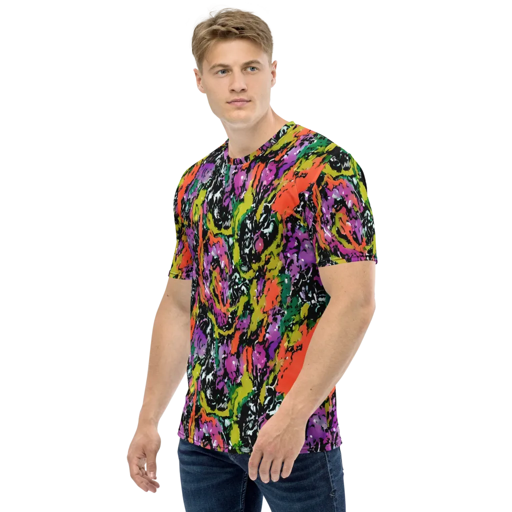 Chromatic Uproar on Men's Crew Neck T-Shirt — Left