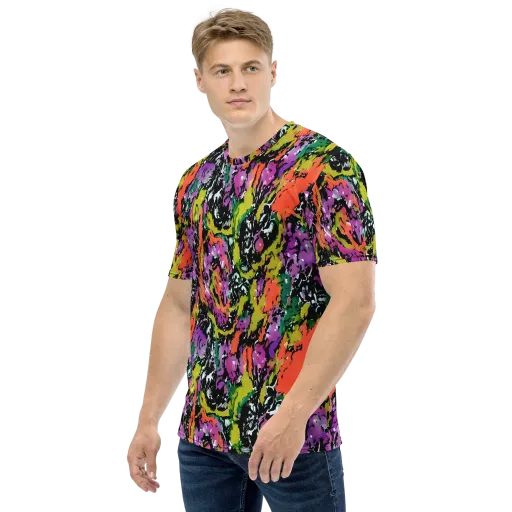 Chromatic Uproar on a Men's Crew Neck T-Shirt