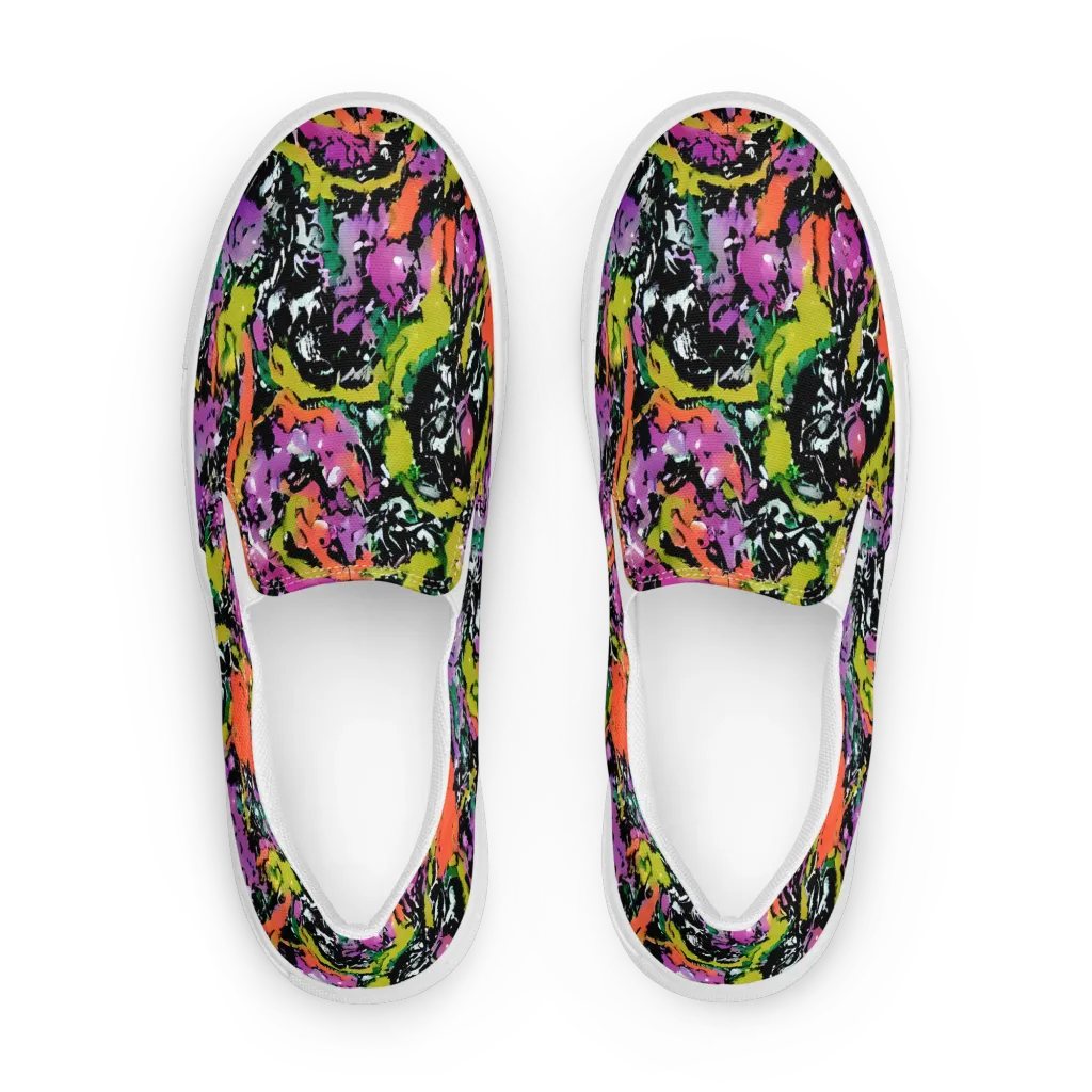 Chromatic Uproar on Men's Slip-On Canvas Shoes — Front