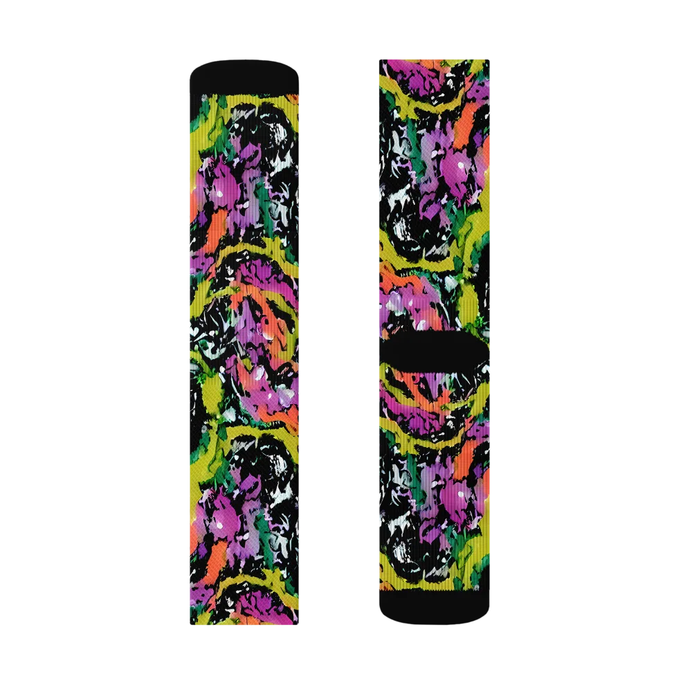 Chromatic Uproar on Socks — Right Sock