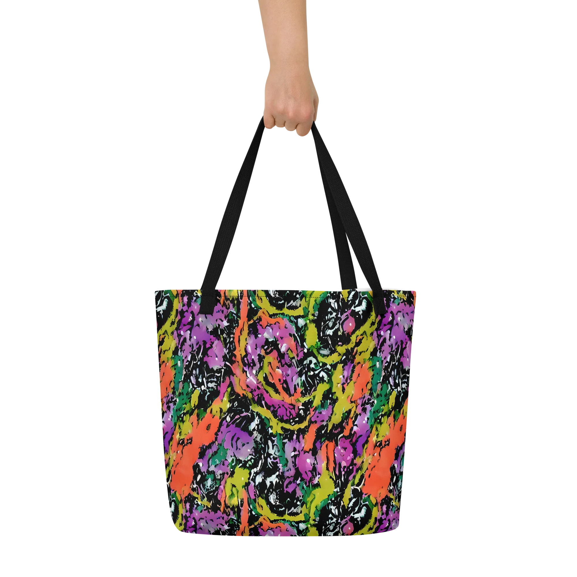 Chromatic Uproar on Large Tote Bag W/ Pocket — Front