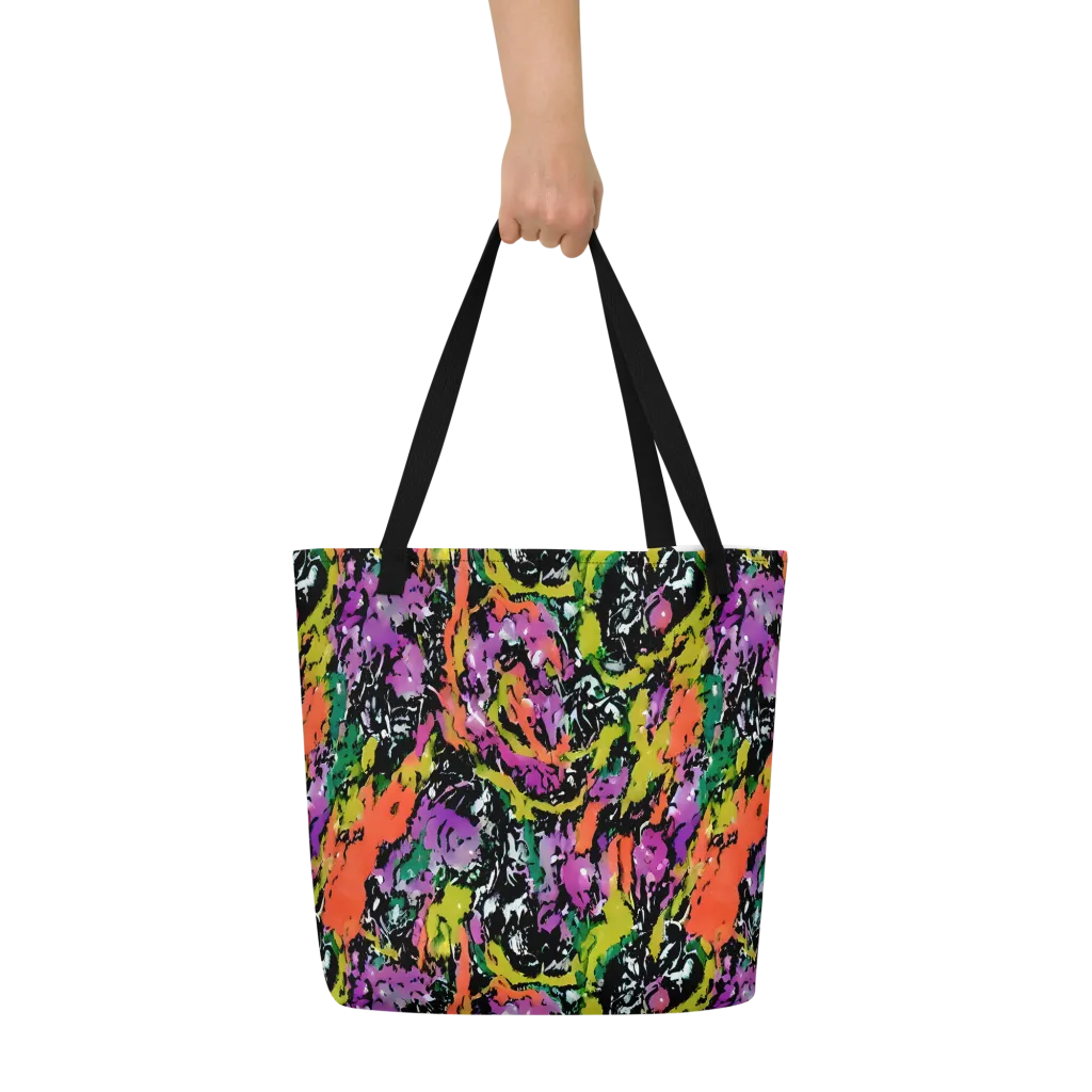 Chromatic Uproar on Large Tote Bag W/ Pocket — Front