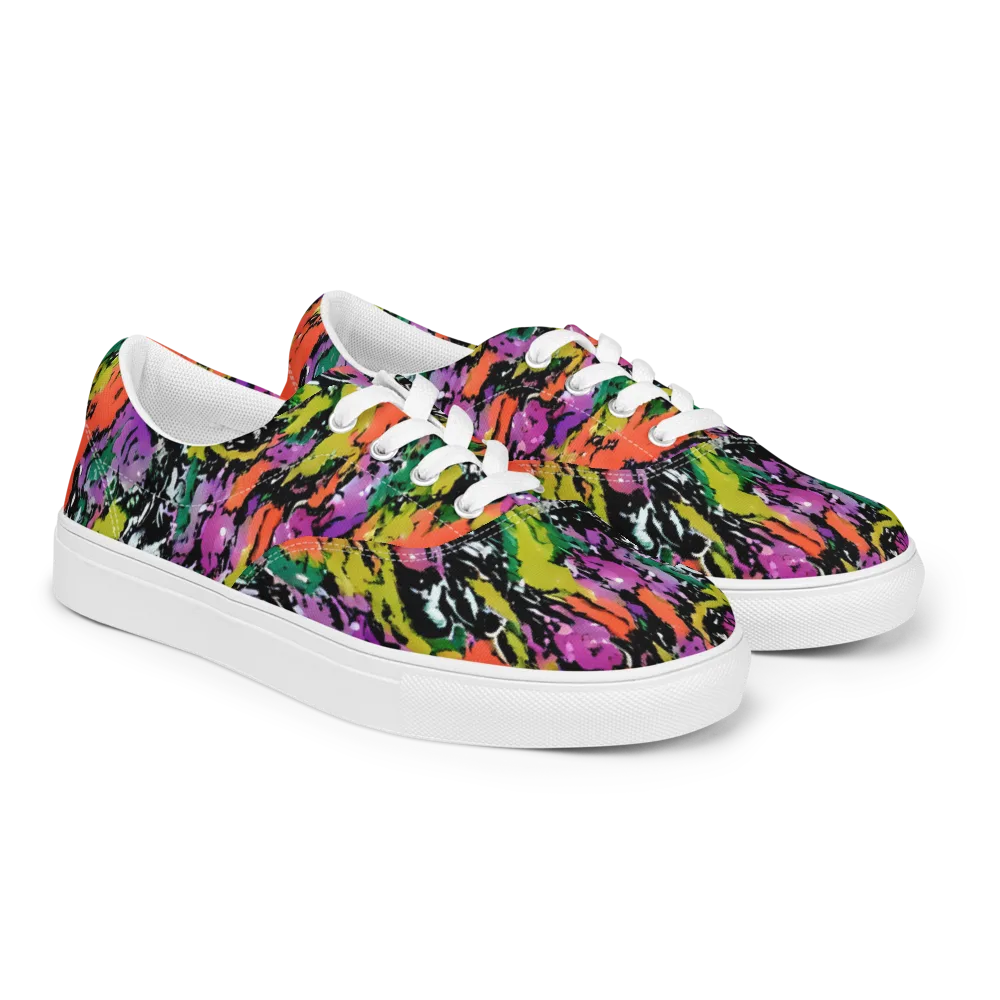 Chromatic Uproar on Men's Lace-Up Canvas Shoes — Right Front