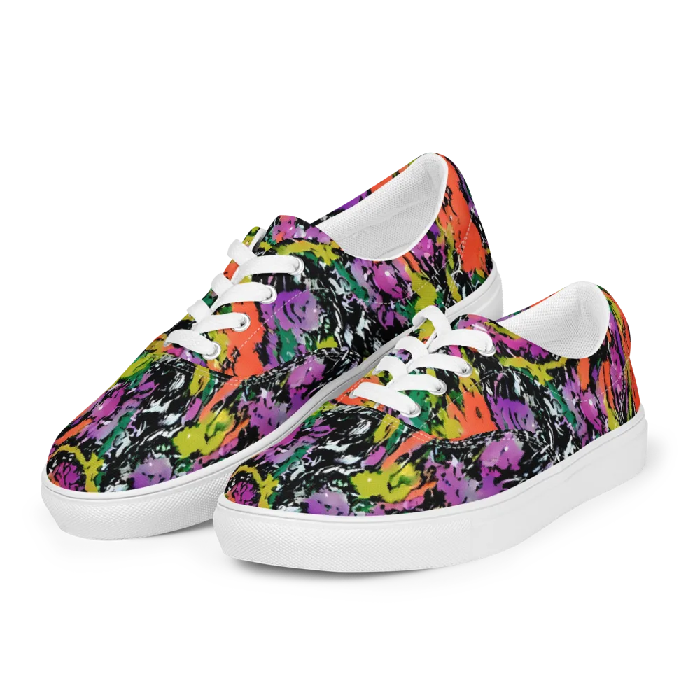 Chromatic Uproar on Men's Lace-Up Canvas Shoes — Left Front