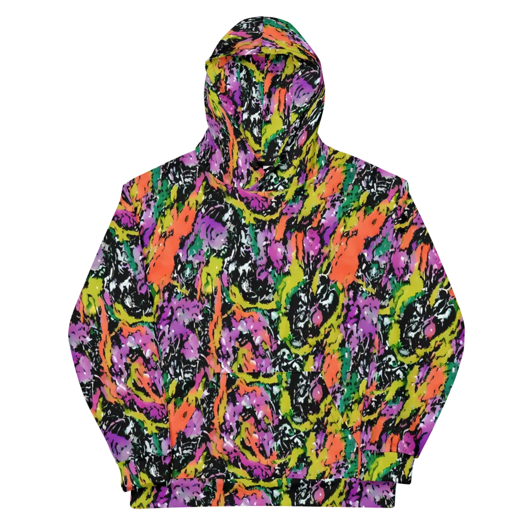 Chromatic Uproar on Cotton Hoodie — Front