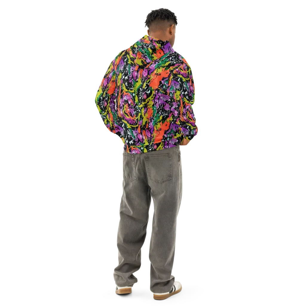 Chromatic Uproar on Cotton Hoodie — Back