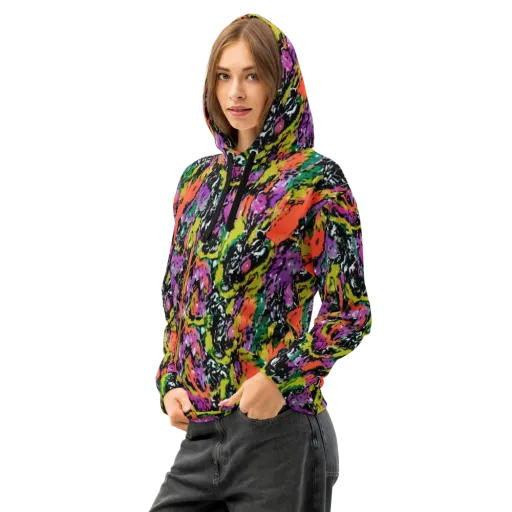 Chromatic Uproar on a Cotton Hoodie