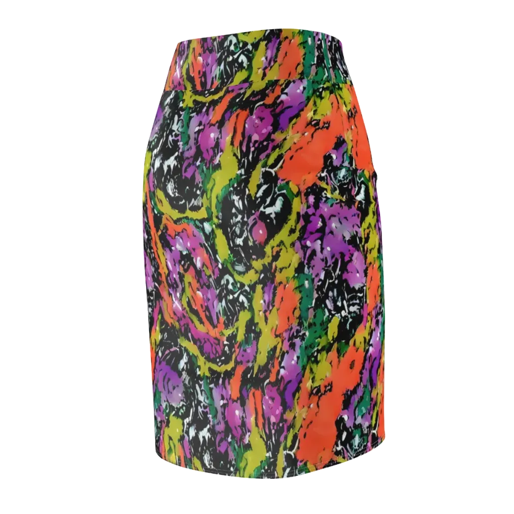 Chromatic Uproar on Pencil Skirt — Back Side
