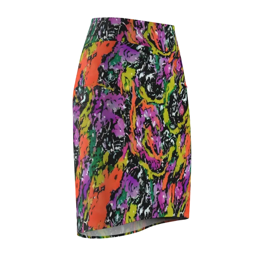 Chromatic Uproar on Pencil Skirt — Front Side