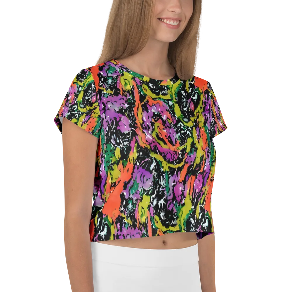 Chromatic Uproar on Crop Tee — Right