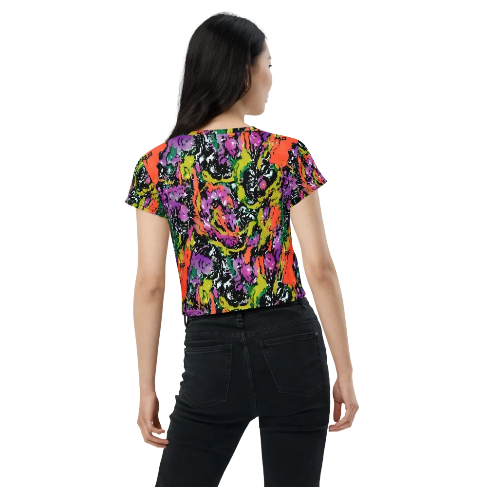 Chromatic Uproar on Crop Tee — Back