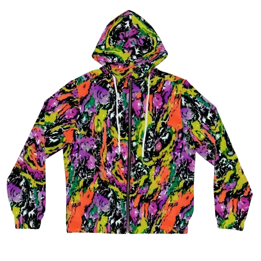 Chromatic Uproar on a Women's Full-Zip Hoodie