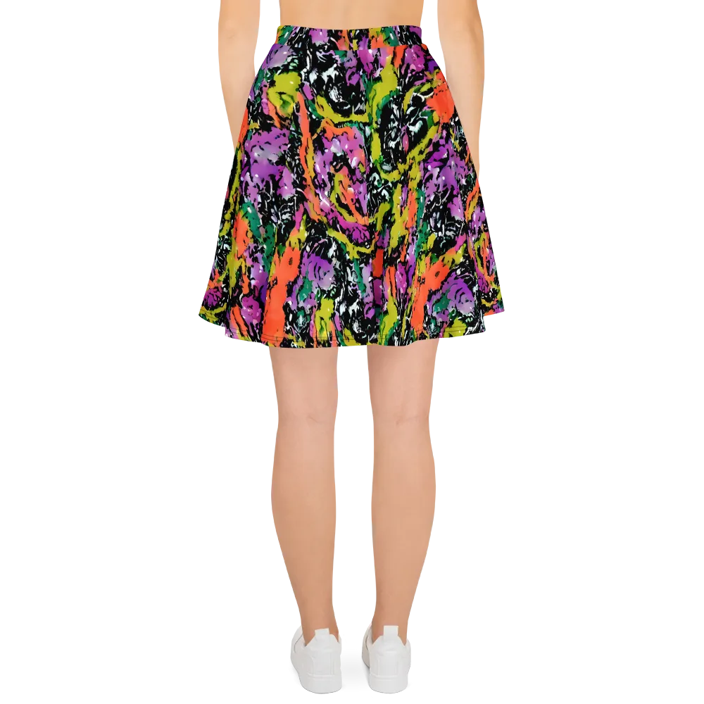 Chromatic Uproar on Skater Skirt — Back