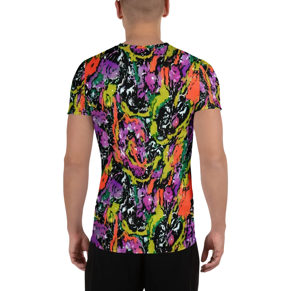 Chromatic Uproar on Men's Athletic T-Shirt — Back
