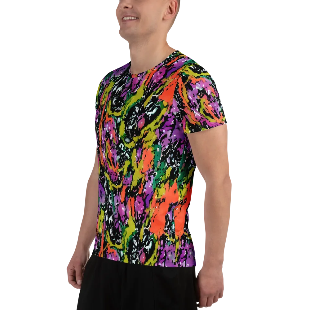 Chromatic Uproar on Men's Athletic T-Shirt — Left