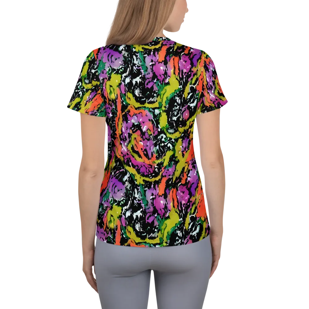 Chromatic Uproar on Women's Athletic T-Shirt — Back