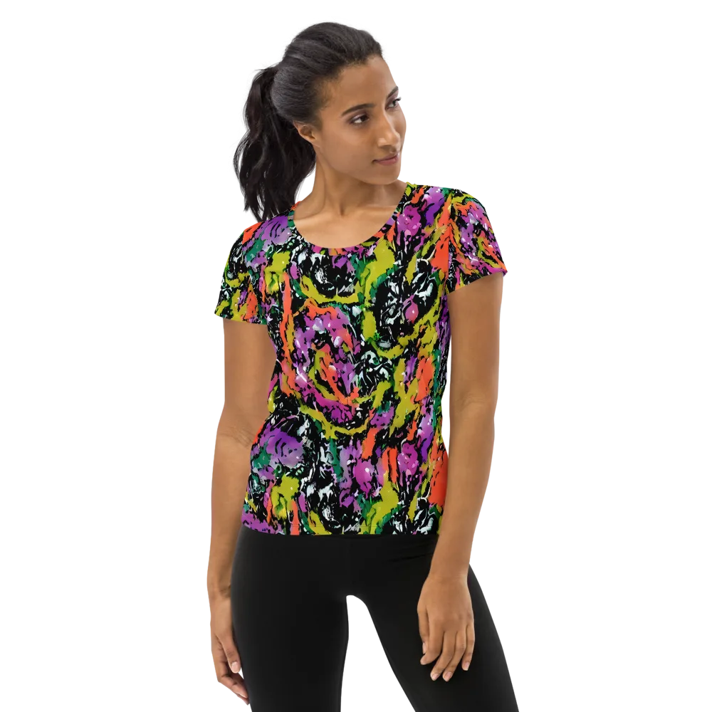 Chromatic Uproar on Women's Athletic T-Shirt — Front