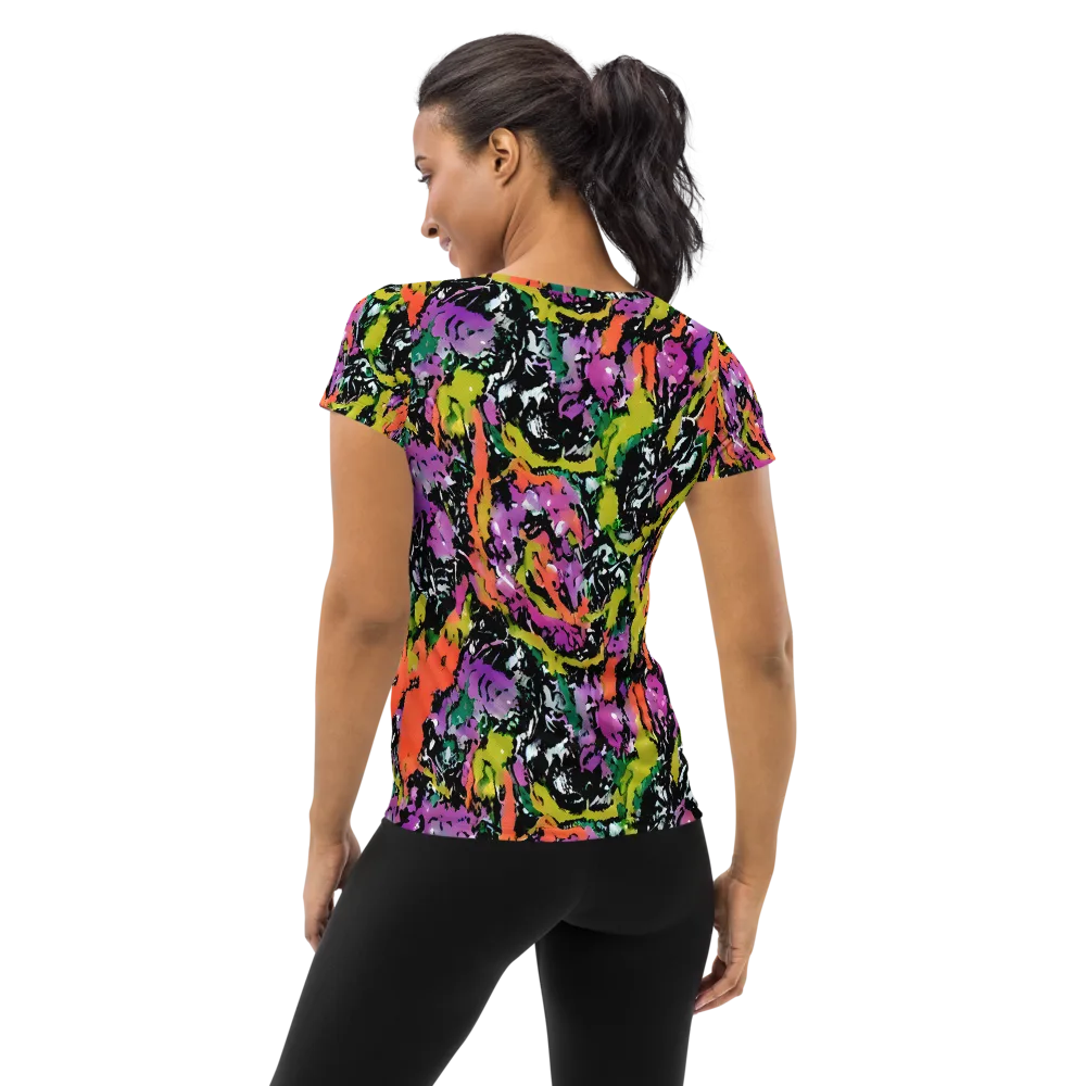 Chromatic Uproar on Women's Athletic T-Shirt — Back