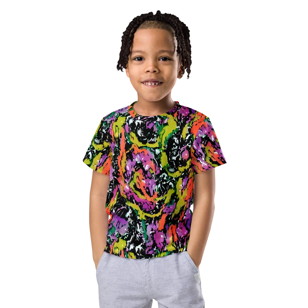 Chromatic Uproar on Kids Crew Neck T-Shirt — Front