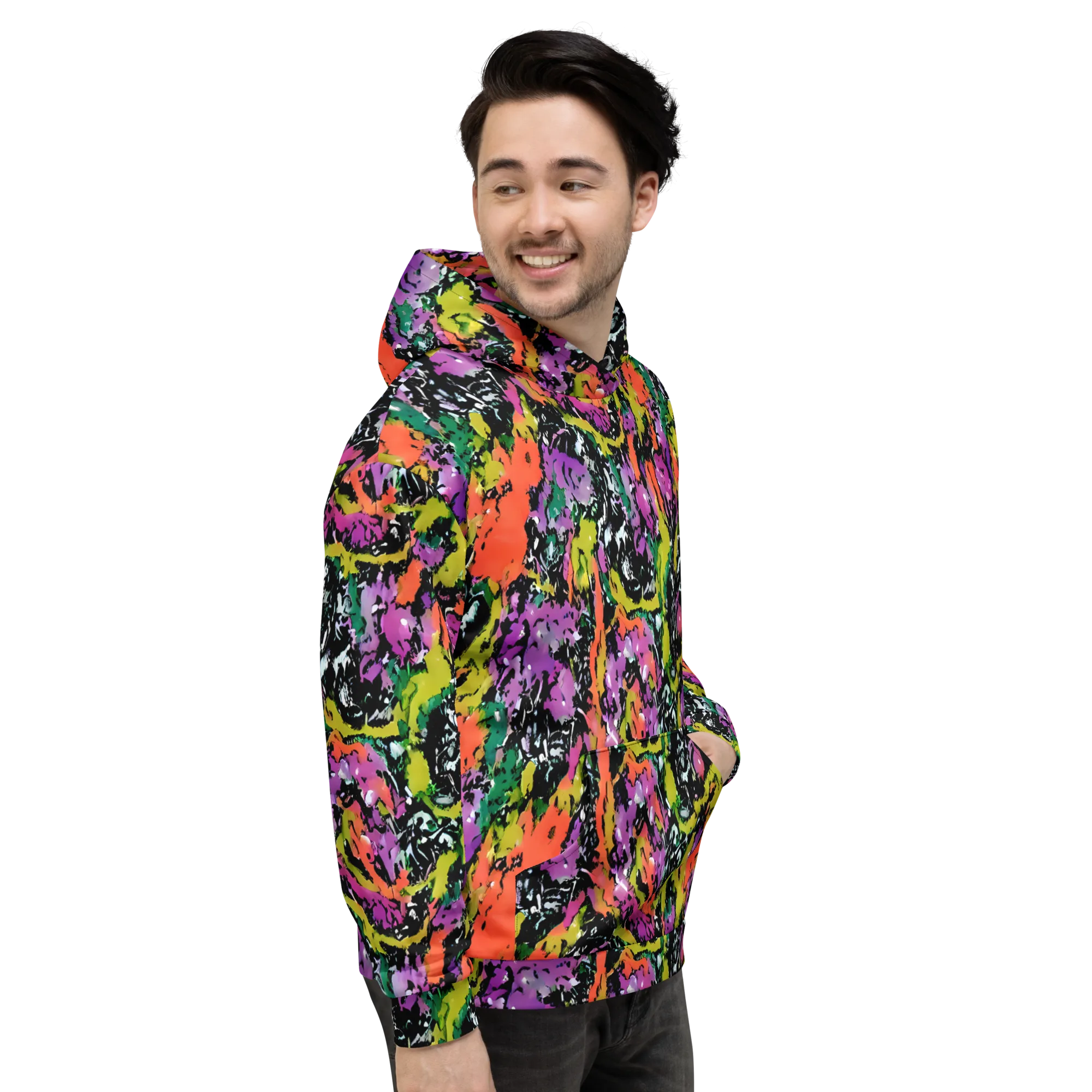 Chromatic Uproar on Hoodie — Right