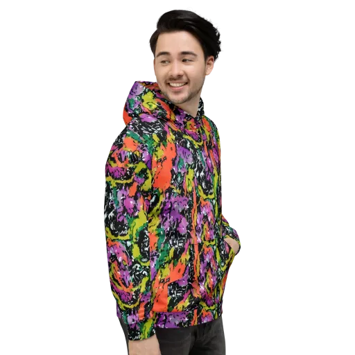 Chromatic Uproar on a Hoodie
