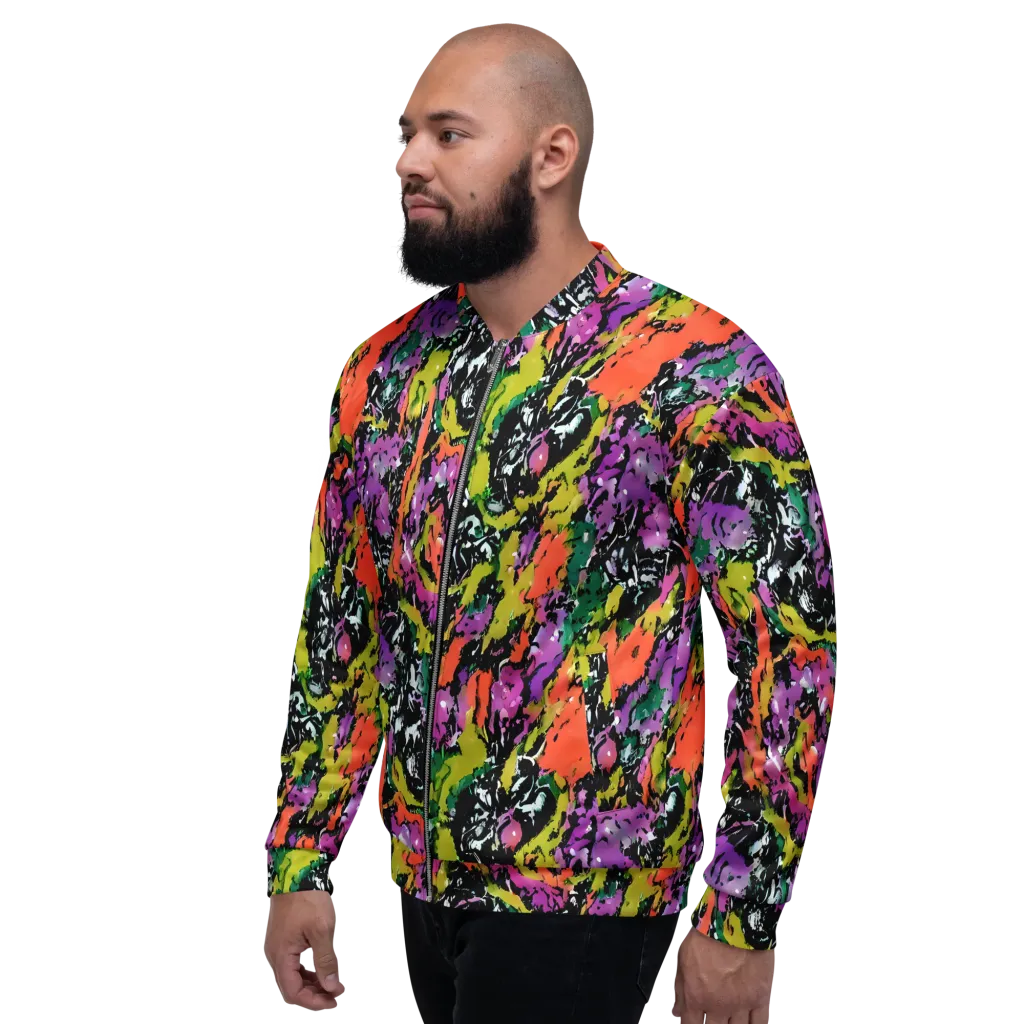 Chromatic Uproar on Bomber Jacket — Left