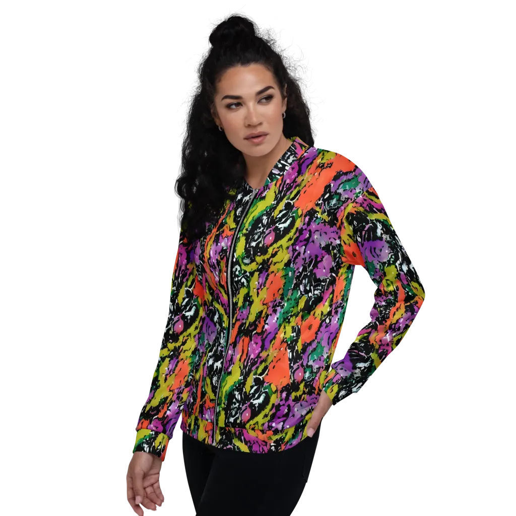 Chromatic Uproar on Bomber Jacket — Left