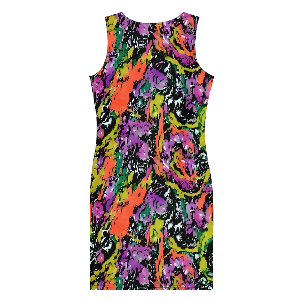 Chromatic Uproar on Bodycon Dress — Back