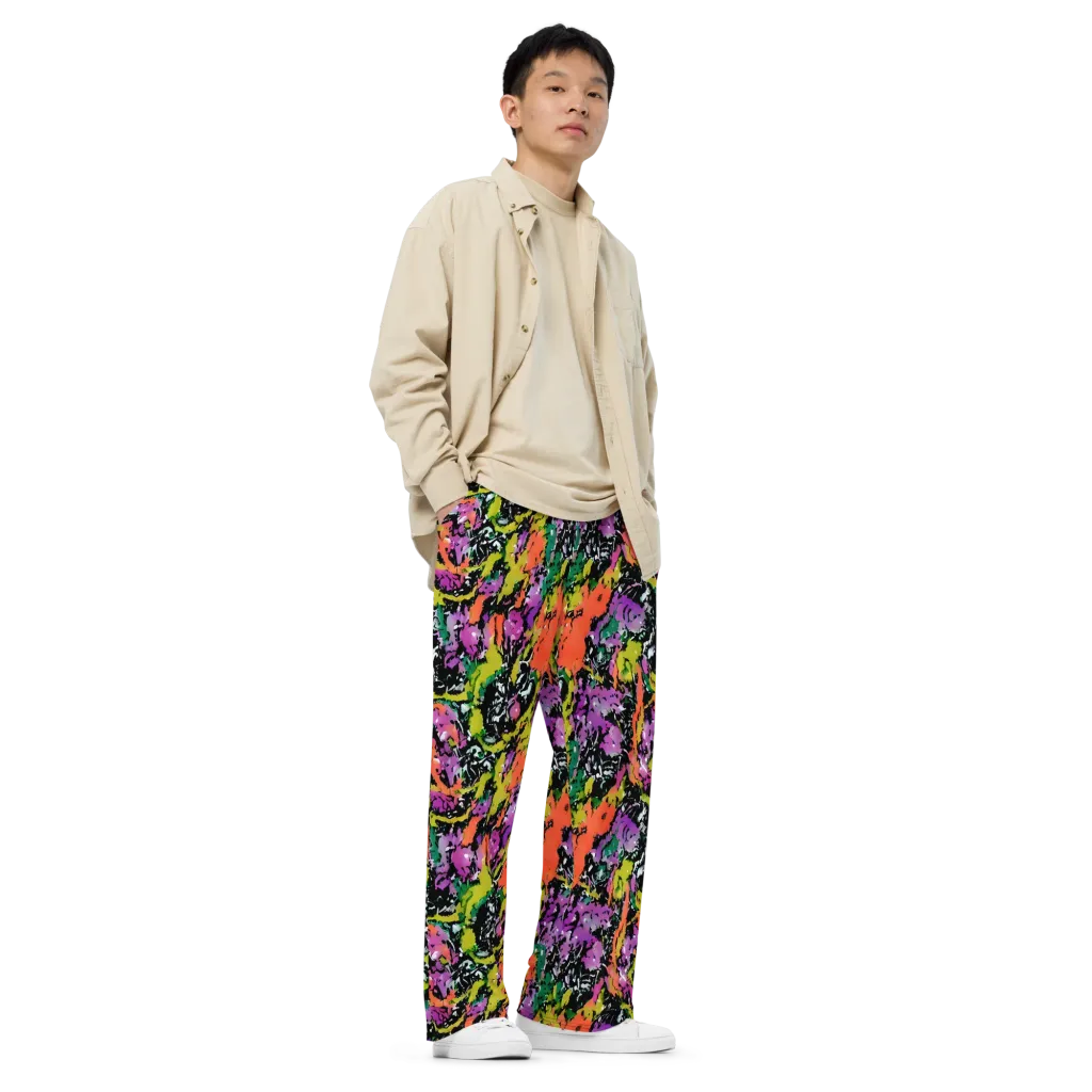 Chromatic Uproar on Wide-Leg Pants — Right Front