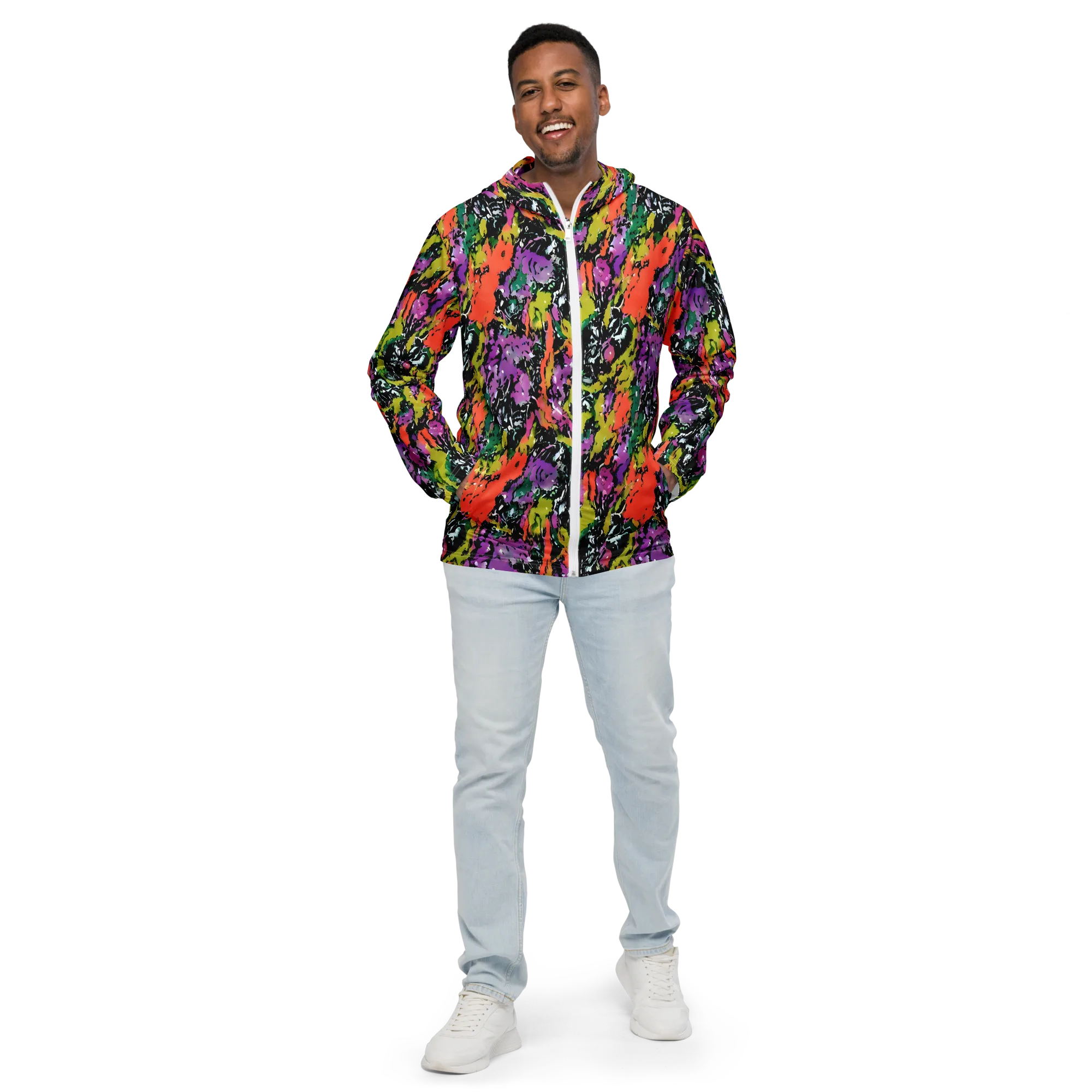 Chromatic Uproar on Men's Windbreaker — Front