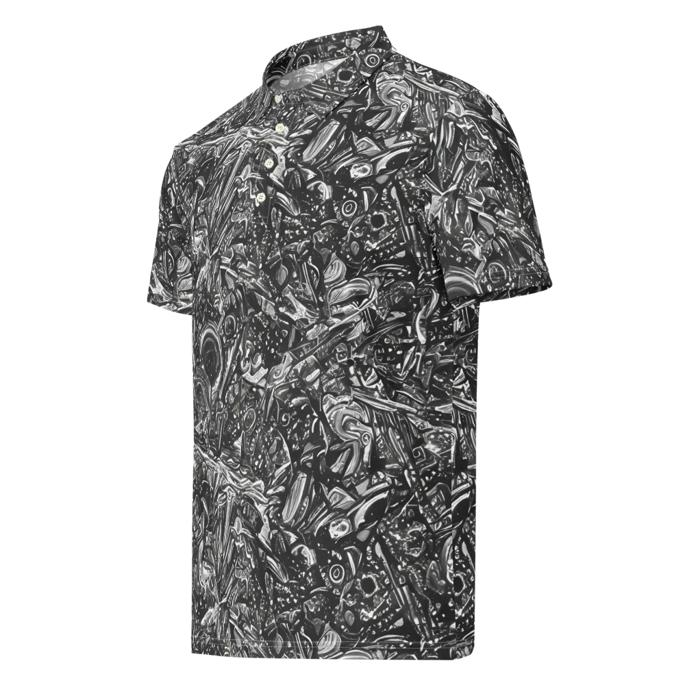 Obsidian Riddle on Men's Slim Fit Polo Shirt — Left Front