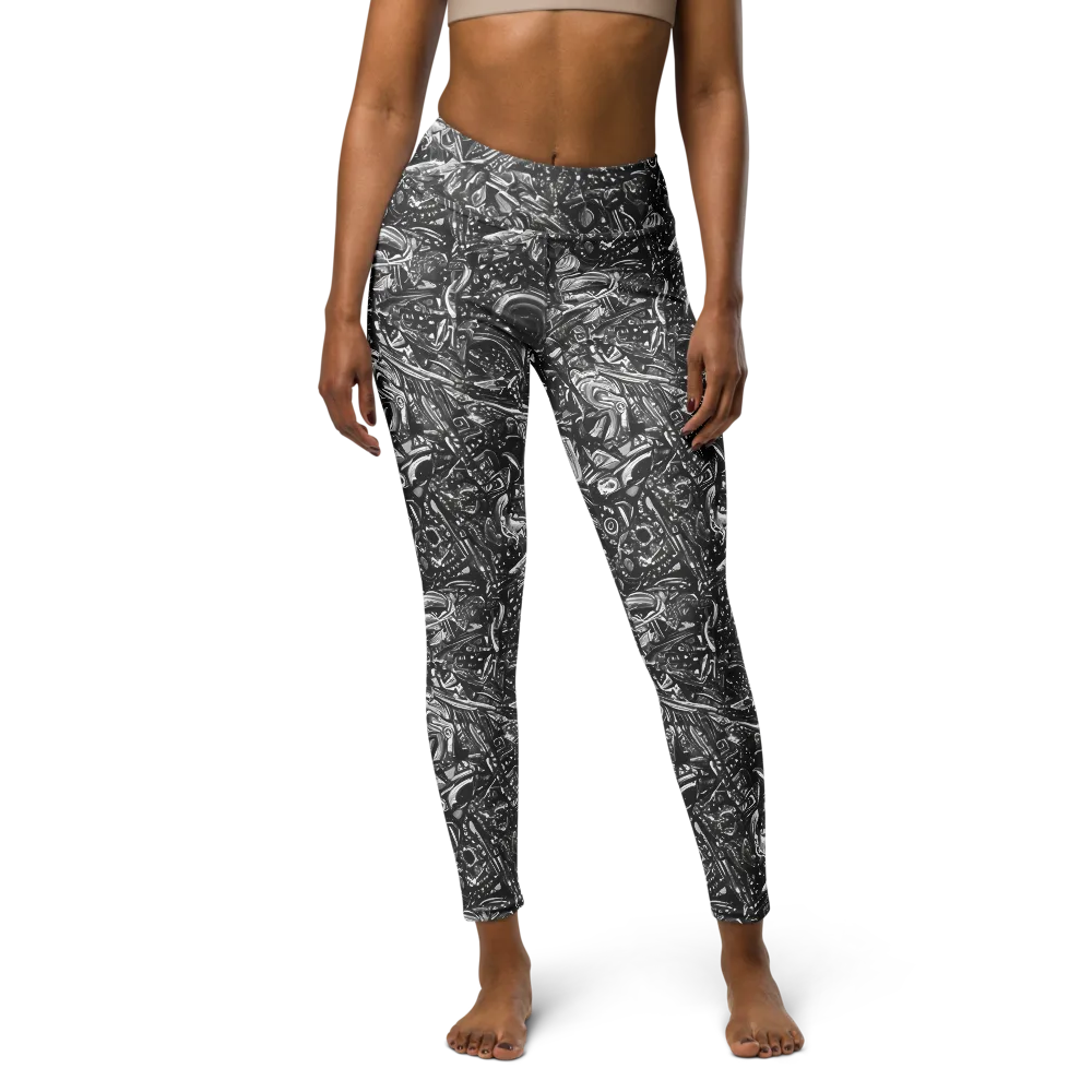 Obsidian Riddle on Yoga Leggings — Front