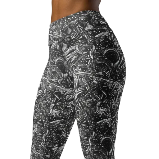 Obsidian Riddle on a Yoga Leggings