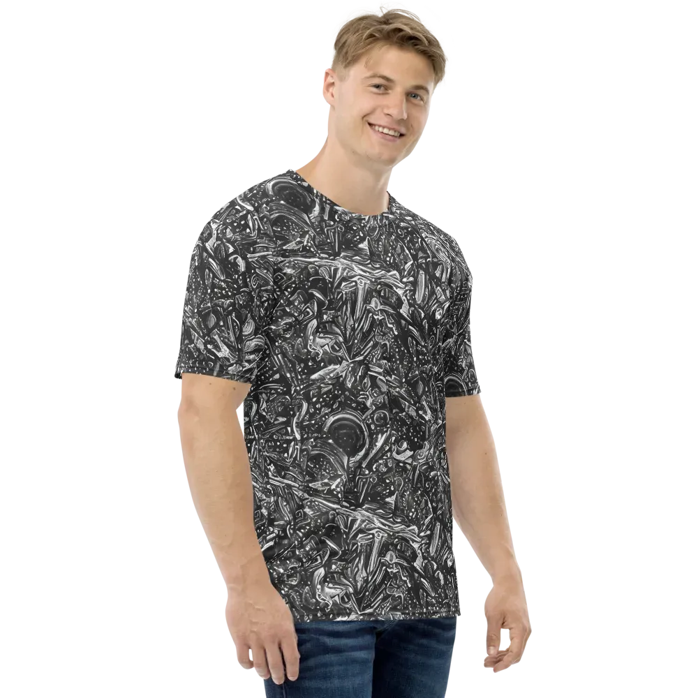Obsidian Riddle on Men's Crew Neck T-Shirt — Right
