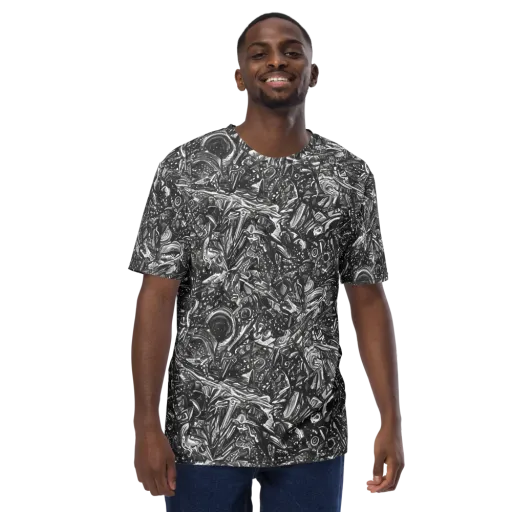 Obsidian Riddle on a Men's Crew Neck T-Shirt