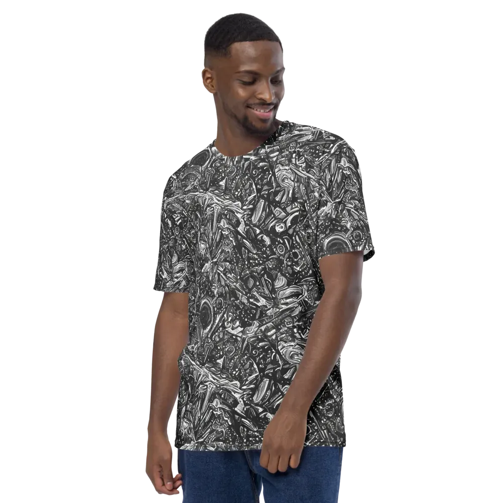 Obsidian Riddle on Men's Crew Neck T-Shirt — Left